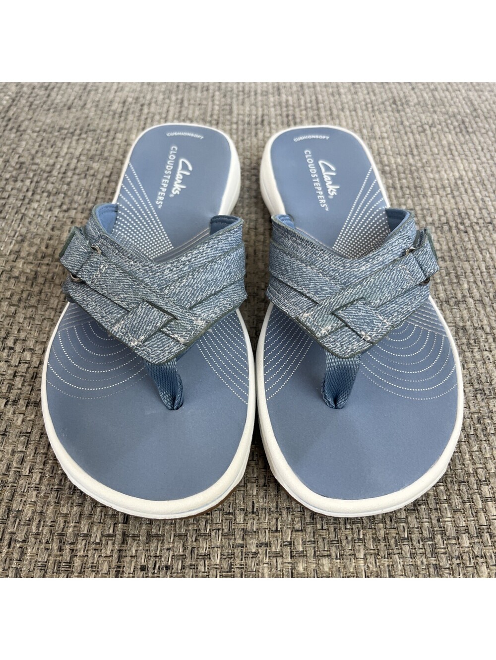 Clark’s Breeze Sea Cloudstepper Flip Flops Womens Sz 5 Sandals Slides New $60 - Picture 4 of 5